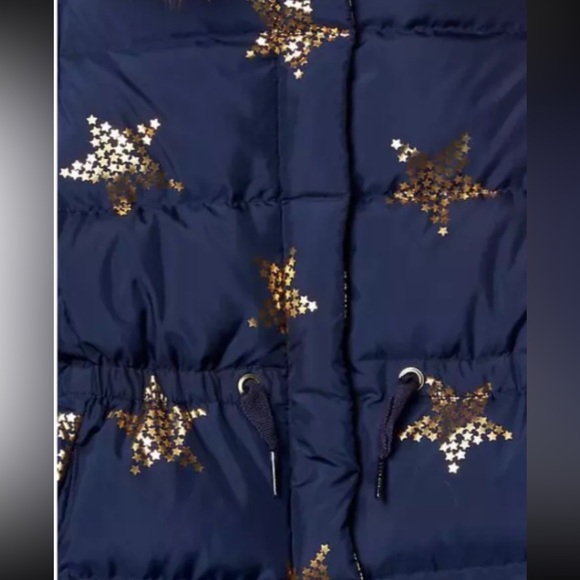 Baby Gap Parka Down fill coat jacket 3T Toddler Blue Gold Stars winter - Picture 2 of 10
